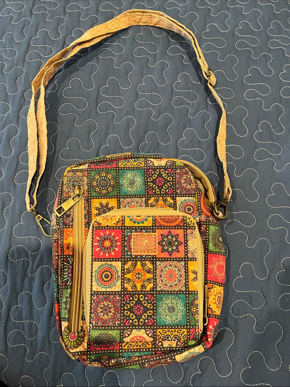 Colorful Patchwork Crossbody Bag - Multicolor